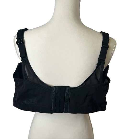 GLAMORISE SPORT womens black full figure wirefree athletic bra size NWOT - Picture 7 of 10